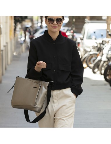 Bolso Doble Asa Corta Mujer Gabol Megan Champán Bolsos Mu...