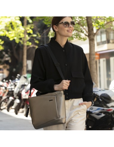 Bolso Doble Asa Corta Mujer Gabol Megan Champán Bolsos Mu...