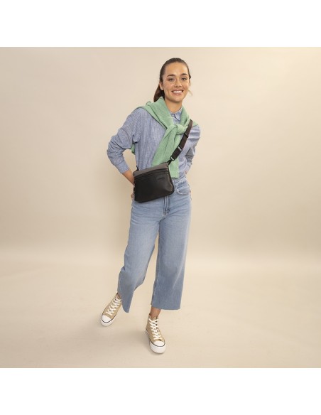 Bolso Bandolera Pequeña Mujer Gabol Nicole Negro Bolsos M...