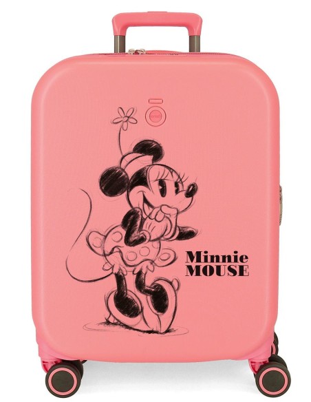 3668622 TROLLEY ABS 55CM.C/EXP. 4R.  MINNIE HAPPINESS CORAL