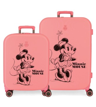 3669522 SET/2 TROLLEY ABS  55-70CM.4R. MINNIE HAPPINESS CORA