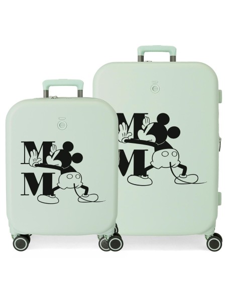 3669524 SET/2 TROLLEY ABS  55-70CM.4R. MICKEY HAPPINESS VERD 3669524 SET/2 TROLLEY ABS  55-70CM.4R. MICKEY HAPPINESS VERD
