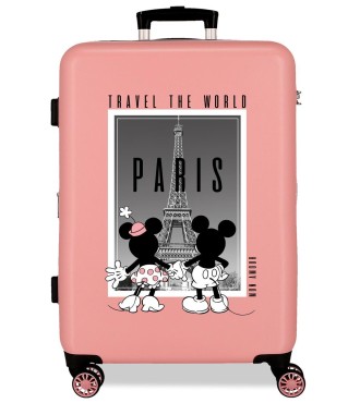 3671823 TROLLEY ABS 68CM.4R. MINNIE Y MICKEY PARIS NUDE