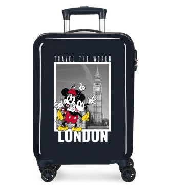 3671725 TROLLEY ABS 55CM.4R MICKEY Y MINNIE LONDON MARINO