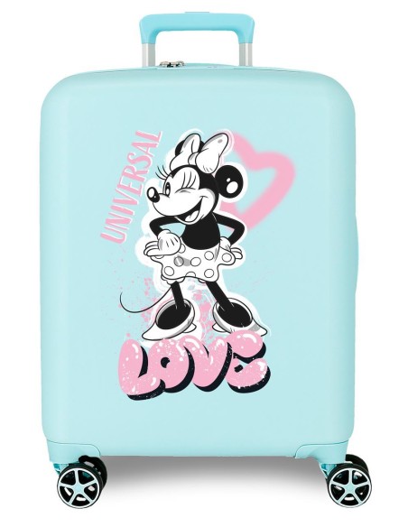 3739323 TROLLEY ABS 55CM.4R. MINNIE HEART TURQUESA