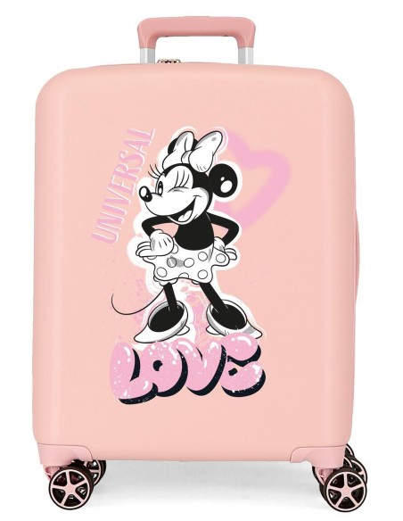 3739324 TROLLEY ABS 55CM.4R. MINNIE HEART NUDE