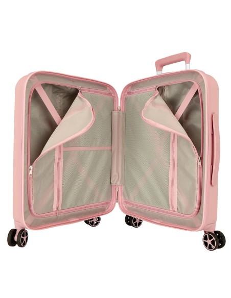 3739324 TROLLEY ABS 55CM.4R. MINNIE HEART NUDE