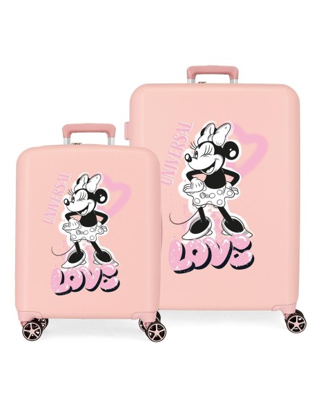 3739724 SET/2 TROLLEY  ABS 55-70CM.4R.MINNIE HEART NUDE 3739724 SET/2 TROLLEY  ABS 55-70CM.4R.MINNIE HEART NUDE