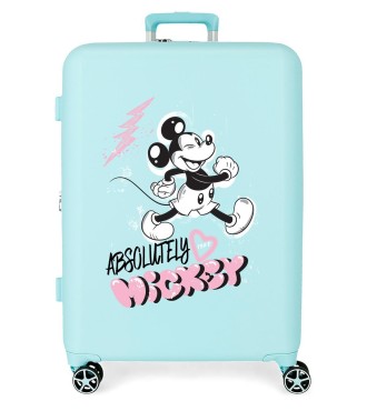 3739425 TROLLEY ABS 70CM.C/EXP. 4R.MICKEY FRIENDLY TURQUESA