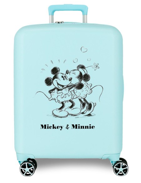 3739327 TROLLEY ABS 55CM.4R. MICKEY & MINNIE KISSES TURQUE 3739327 TROLLEY ABS 55CM.4R. MICKEY & MINNIE KISSES TURQUE