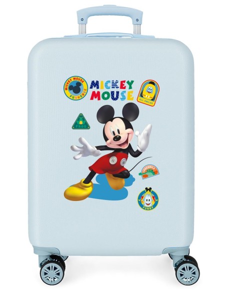4021141 TROLLEY ABS 55CM.4R. MICKEY ALL SMILE AZUL