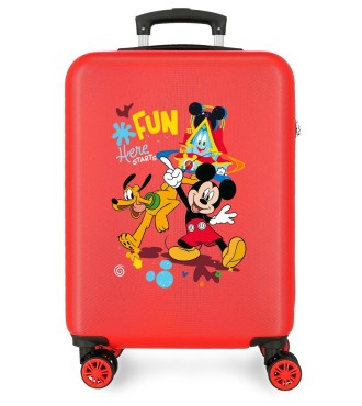 4021142 TROLLEY ABS 55CM.4R. MICKEY HERE STARTS ROJO