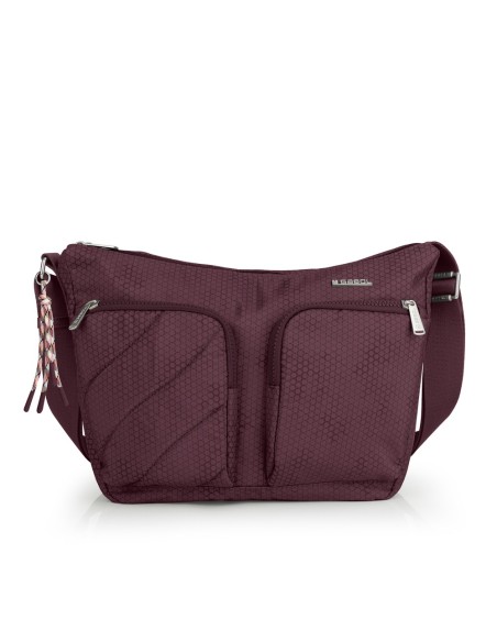 Bolso Bandolera Doble Gabol Aitana Burdeos Bolsos Mujer |...