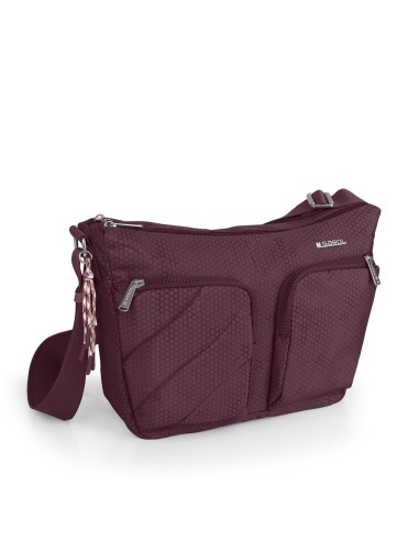 Bolso Bandolera Doble Gabol Aitana Burdeos Bolsos Mujer |...