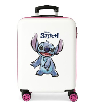 4041141 TROLLEY ABS 55CM.4R. ADORABLE STITCH BLANCO