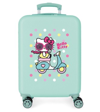 4231724 TROLLEY ABS 55CM.4R. GIRL GANG HELLO KITTY TURQUESA