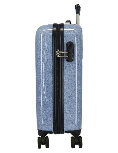 4611721 TROLLEY ABS 55CM.4R. SPIDERMAN DENIM