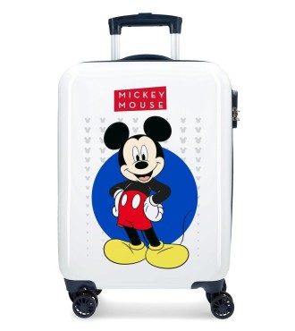 4681762 TROLLEY ABS 55CM.4R.MICKEY ENJOY THE DAY BLUE