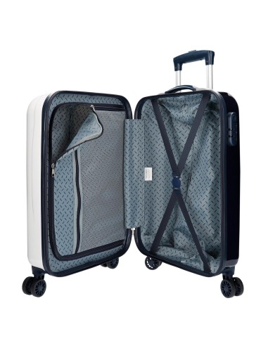 4681762 TROLLEY ABS 55CM.4R.MICKEY ENJOY THE DAY BLUE