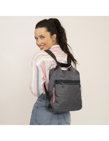 Mochila Bolso Mujer Gabol Shani Gris Mochilas Mujer | Fraber