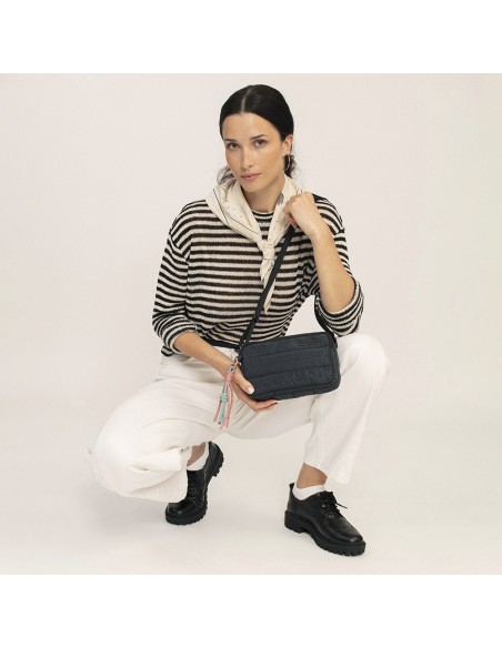 Bolso Bandolera Tres Compartimentos Mujer Gabol  Hanae Ne...