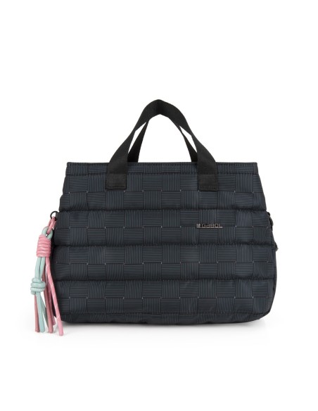 Bolso Doble Asa Corta C/Bandolera Gabol Hanae Negro Bolso...