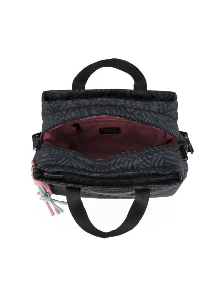Bolso Doble Asa Corta C/Bandolera Gabol Hanae Negro Bolso...