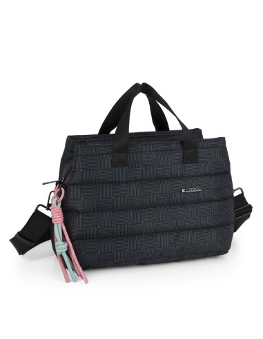 Bolso Doble Asa Corta C/Bandolera Gabol Hanae Negro Bolso...