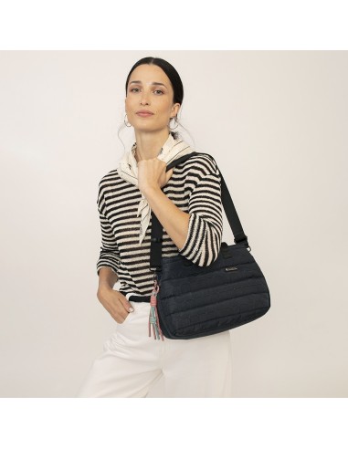 Bolso Doble Asa Corta C/Bandolera Gabol Hanae Negro Bolso...