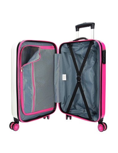 8731726 TROLLEY ABS 55CM.4R.REEBOK MAVERYCK BLANCO/FUCSIA