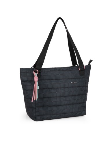 Bolso Doble Asa Larga Shopper Mujer Gabol Hanae Negro Bol...