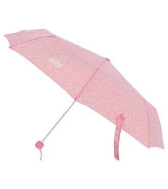 9328163 * PARAGUAS PLEG.CORTO MAN.ENSO MESS ROSA