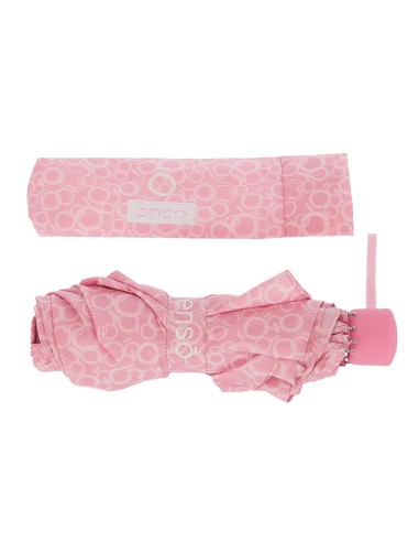 9328163 * PARAGUAS PLEG.CORTO MAN.ENSO MESS ROSA