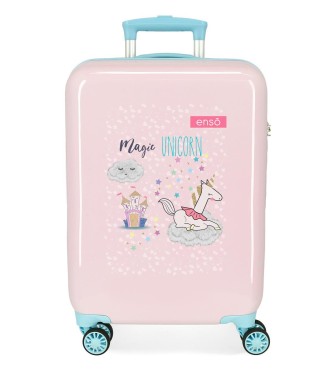 9361722 TROLLEY ABS 55CM.4R.ENSO MAGIC UNICORN ROSA