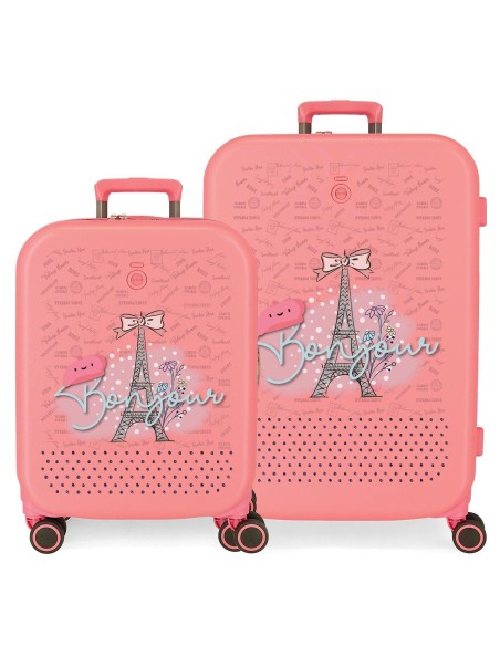 9529522 SET/2 TROLLEY  ABS 55-70CM.4R.ENSO BONJOUR CORAL 9529522 SET/2 TROLLEY  ABS 55-70CM.4R.ENSO BONJOUR CORAL