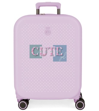 9538623 TROLLEY ABS 55CM.C/EXP. 4R. ENSO CUTE GIRL LILA