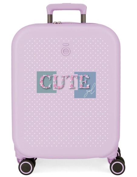 9538623 TROLLEY ABS 55CM.C/EXP. 4R. ENSO CUTE GIRL LILA