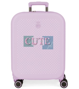 9539123 TROLLEY ABS 55CM.4R.ENSO CUTE GIRL LILA