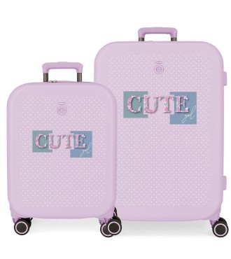 9539523 SET/2 TROLLEY  ABS 55-70CM.4R.ENSO CUTE GIRL LILA