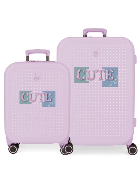 9539523 SET/2 TROLLEY  ABS 55-70CM.4R.ENSO CUTE GIRL LILA 9539523 SET/2 TROLLEY  ABS 55-70CM.4R.ENSO CUTE GIRL LILA
