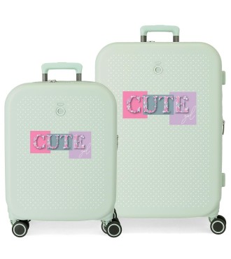 9539524 SET/2 TROLLEY  ABS 55-70CM.4R.ENSO CUTE GIRL VERDE