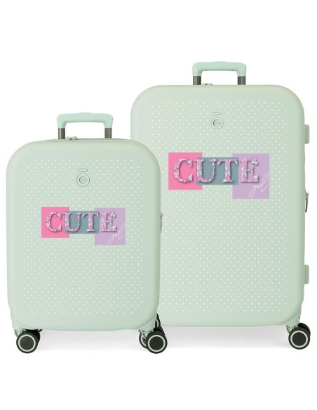 9539524 SET/2 TROLLEY  ABS 55-70CM.4R.ENSO CUTE GIRL VERDE 9539524 SET/2 TROLLEY  ABS 55-70CM.4R.ENSO CUTE GIRL VERDE