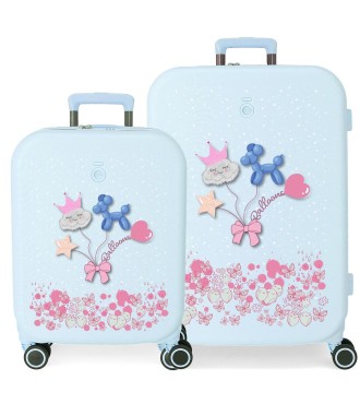9559521 SET/2 TROLLEY  ABS 55-70CM.4R.ENSO BALLONS TURQUESA