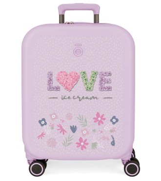 9569123 TROLLEY ABS 55CM.4R.ENSO LOVE ICE CREAM LILA