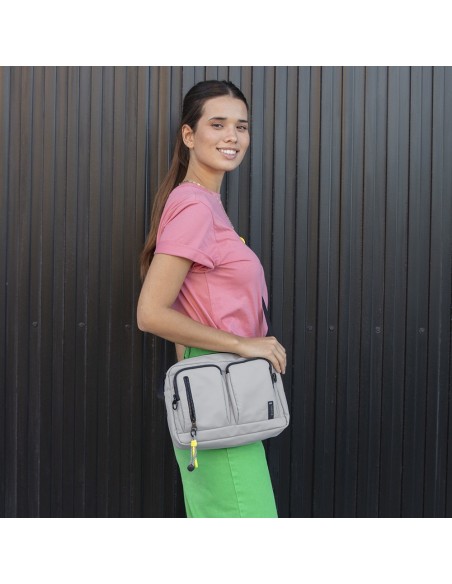 Bolso Bandolera Mujer Gabol Leire Gris Bolsos Mujer | Fraber