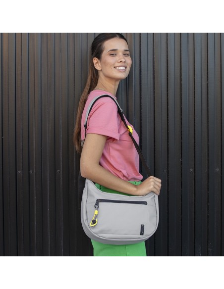 Bolso Bandolera Mujer Gabol Leire Gris Bolsos Mujer | Fraber