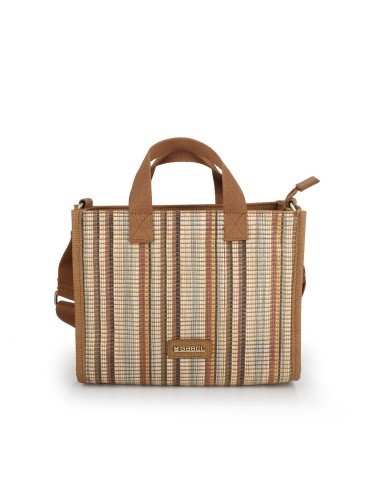 Bolso Doble Asa Corta Mujer Gabol Amore Marrón Bolsos Muj...