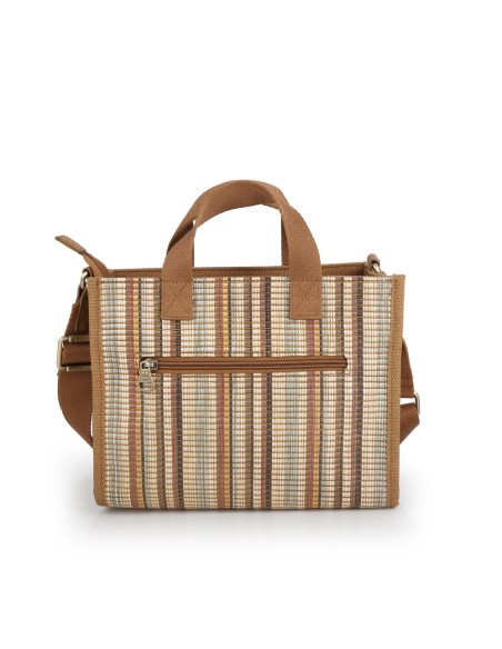 Bolso Doble Asa Corta Mujer Gabol Amore Marrón Bolsos Muj...